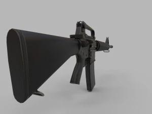 M16A4 Assault Rifle Low-poly 3D Model