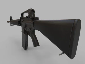 M16A4 Assault Rifle Low-poly 3D Model