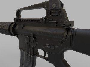 M16A4 Assault Rifle Low-poly 3D 모델