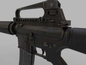 M16A4 Assault Rifle Low-poly 3D Model