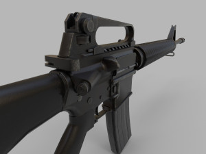 M16A4 Assault Rifle Low-poly 3D 모델
