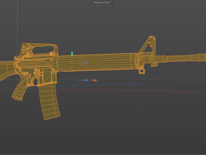 M16A4 Assault Rifle Low-poly 3D 모델