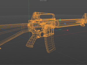 M16A4 Assault Rifle Low-poly 3D 모델