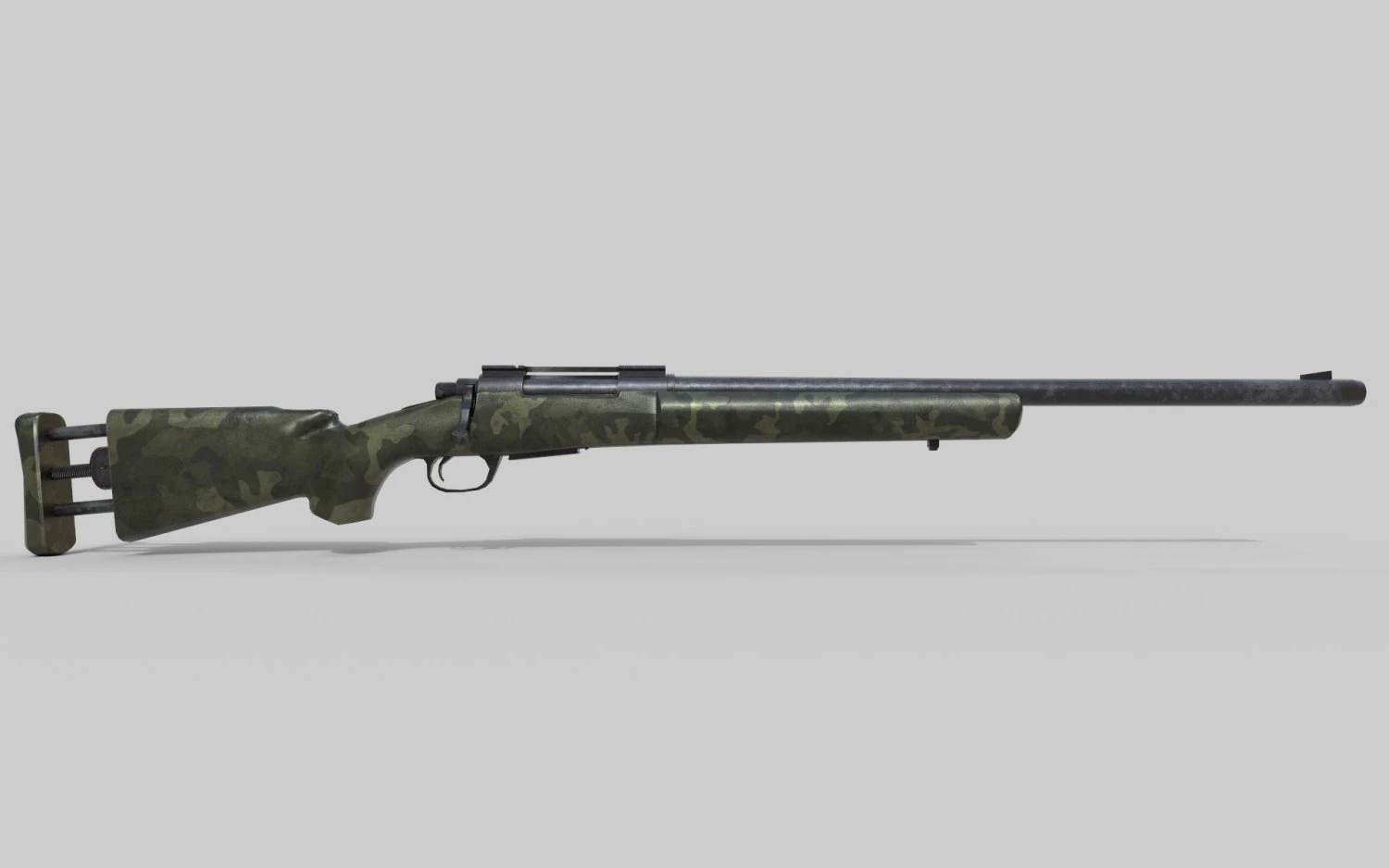 M24 Sniper Rifle Low-poly 3D Model .c4d .max .obj .3ds .fbx .stl .blend 