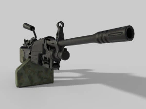 Mesin M249 senapan poli rendah Model 3D