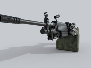M249 Machine riflen low poly Model 3D