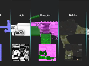 Mesin M249 senapan poli rendah Model 3D