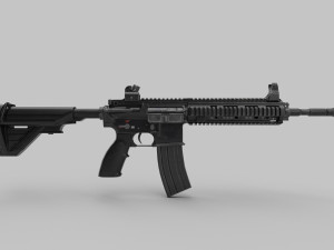 M249 Machine rifle low poly 3D Model