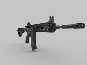 M249 Machine rifle low poly 3D Model
