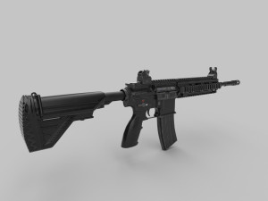 M249 Machine rifle low poly 3D Model