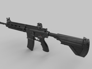M249 Machine rifle low poly 3D Model