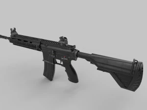 M249 Machine rifle low poly 3D Model