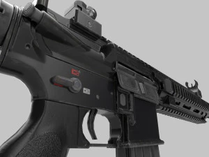 M249 Machine rifle low poly 3D Model