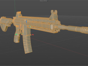 M249 Machine rifle low poly 3D Model