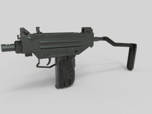 Mini Uzi Low Poly Modèle 3D