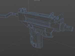 Mini Uzi Low Poly 3D Model