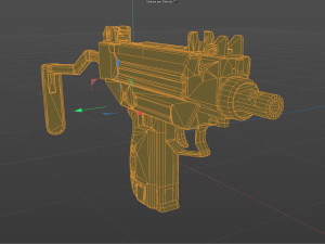 Mini Uzi Low Poly 3D Model