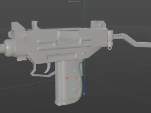 Mini Uzi Low Poly 3D Model