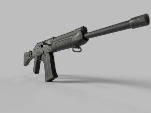 Weapon Rifle S12K 3D Model