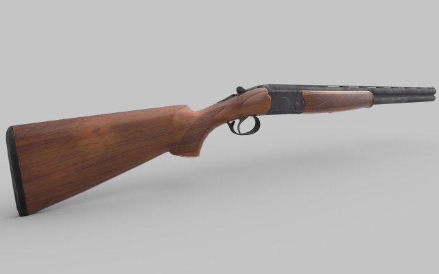 Karabiner Rifle RS686 Low-poly 3D मॉडल .c4d .max .obj .3ds .fbx .stl .blend 