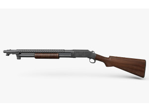 Winchester 1897 Low-poly  Modelo 3D