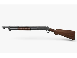 Winchester 1897 Low-poly Modèle 3D