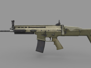 FN SCAR L RIFLE PBR Low-poly 3D Model