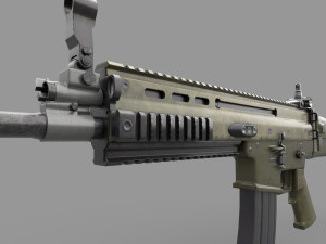 FN SCAR L RIFLE PBR Low-poly 3D Model