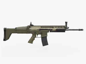 FN SCAR L RIFLE PBR Low-poly 3D Model