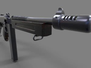 Mitragliatrice Tommy Low-poly Modello 3D
