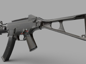 UMP9-GUN Low-poly Modelo 3D