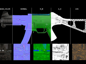 UMP9-GUN Low-poly 3Dモデル
