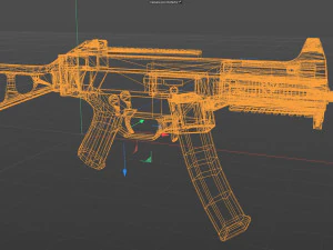 UMP9-GUN Low-poly 3D Model
