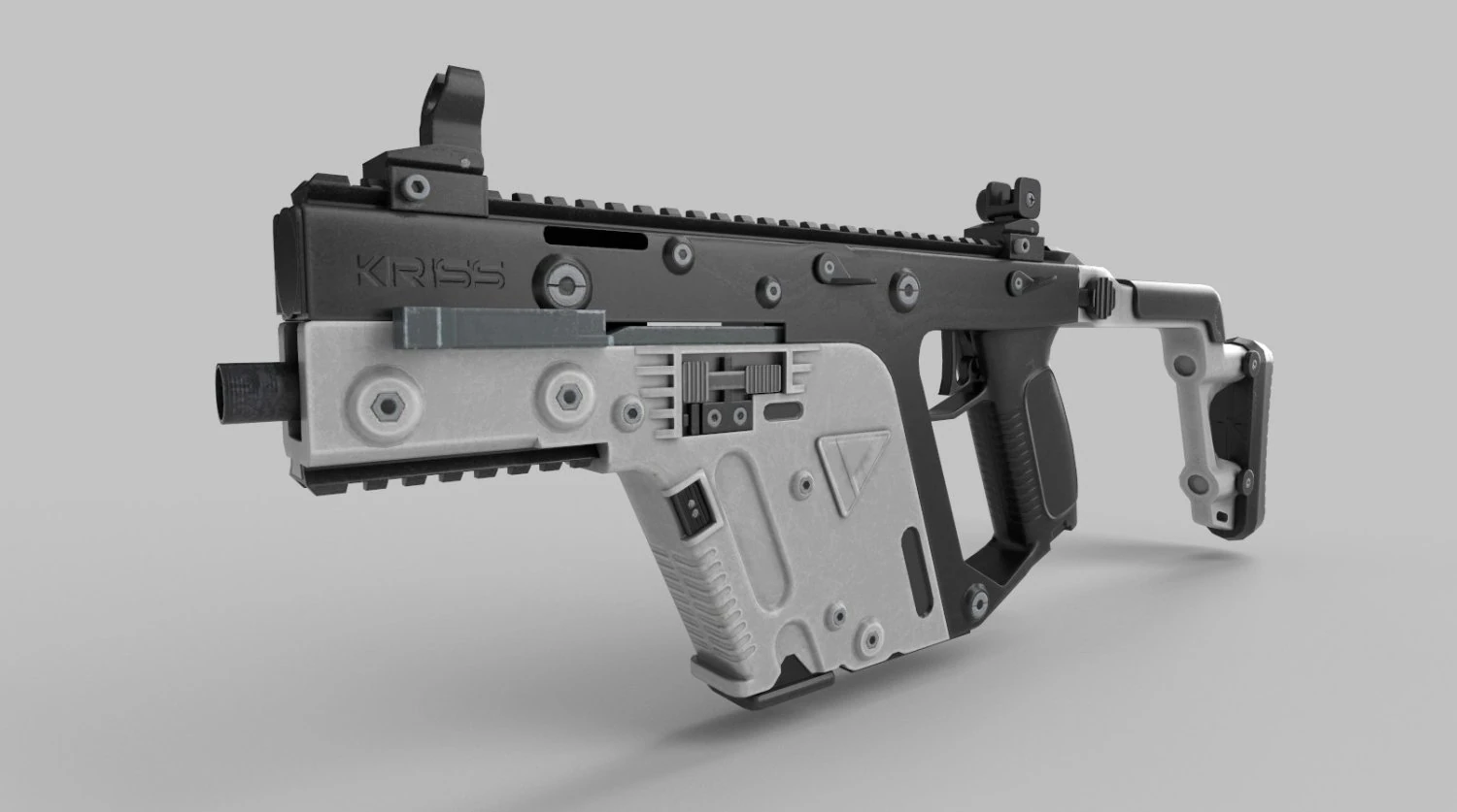 Vector-Gun Low-poly 3D Model .c4d .max .obj .3ds .fbx .stl .blend 