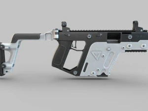 Vector-Gun Low-poly 3D Model