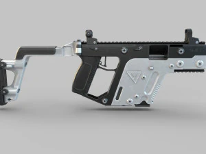Vector-Gun Low-poly 3D Model