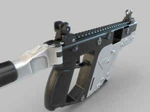 Vector-Gun Low-poly 3D Model