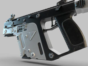 Vector-Gun Low-poly 3D Model