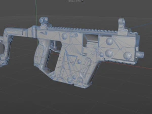 Vector-Gun Low-poly 3D Model