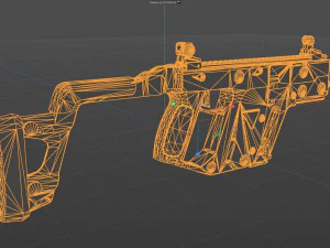 Vector-Gun Low-poly 3D Model