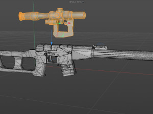 VSS Vintorez Rifle Low-poly 3D Model
