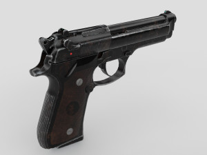 Beretta M9 Low-poly Model 3D