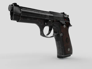 Beretta M9 Low-poly 3D Model
