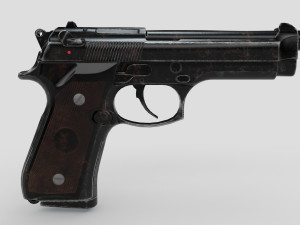 Beretta M9 Low-poly Model 3D