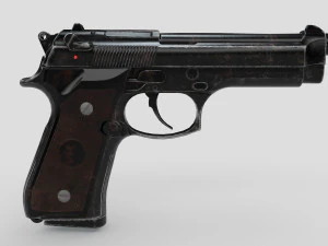 Beretta M9 Low-poly 3D Model