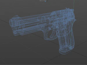 Beretta M9 Low-poly 3D Model
