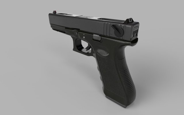 Glock 18C-Gun Low-poly  Modelo 3D .c4d .max .obj .3ds .fbx .lwo .lw .lws