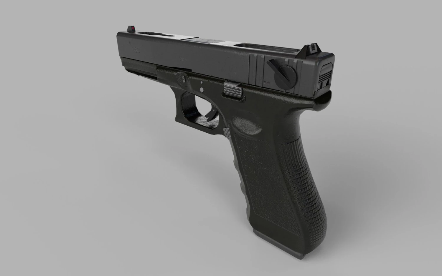 Glock 18C-Gun Low-poly 3D Model .c4d .max .obj .3ds .fbx .stl .blend