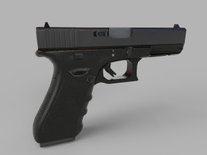 Glock 18C-Gun Low-poly Modelo 3D