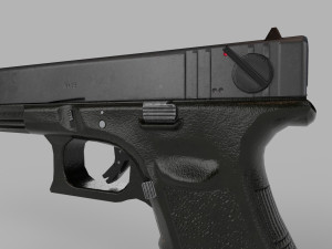 Glock 18C-Gun Low-poly Modelo 3D